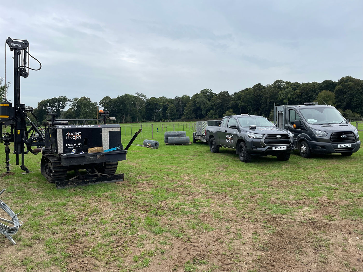 Evo compact with auger drive in use by Vincent Fencing
