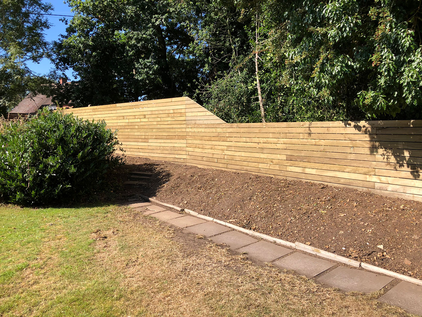 Bespoke slatted fencing by Vincent Fencing